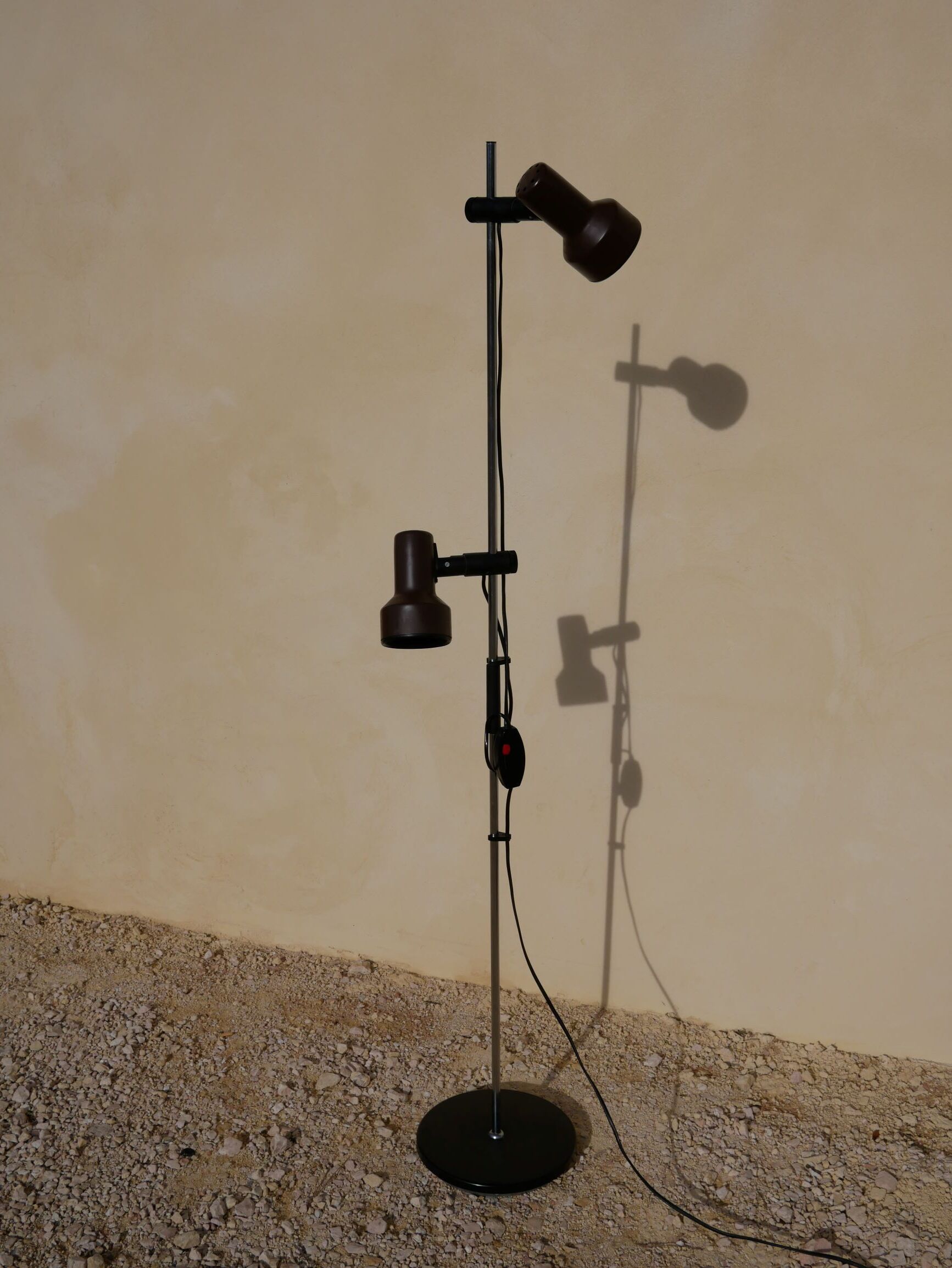 Floor lamp in metal chrome with spots, early 1970s