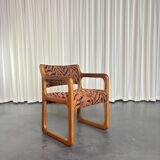 Set of 4 Scandinavian teak sled chairs