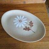 Large oval serving dish in Saint-Amand earthenware with Autumn decor