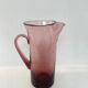 Vintage amethyst pink blown glass jug – bubble design from the 60s/70s