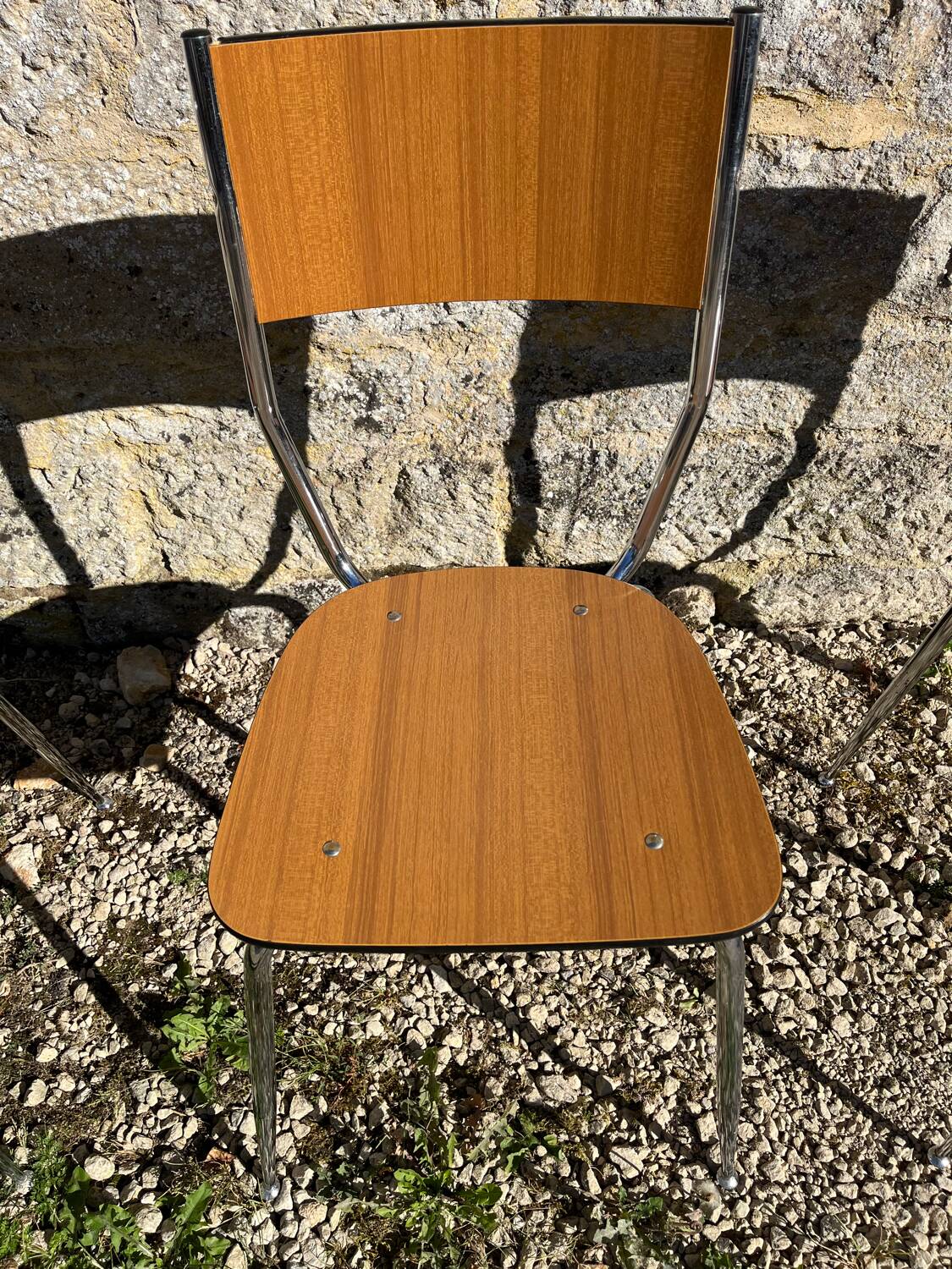 Lot de 4 chaises Formica pieds compas