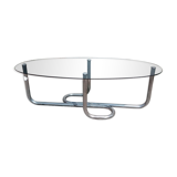 Metal and glass coffee table