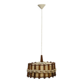 Suspension scandinave en bois et toile de jute