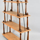 Wall shelf XIXth turned wood