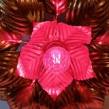 Vintage Gold Metal Wall or Ceiling Light "Sun"