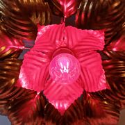 Vintage Gold Metal Wall or Ceiling Light "Sun"
