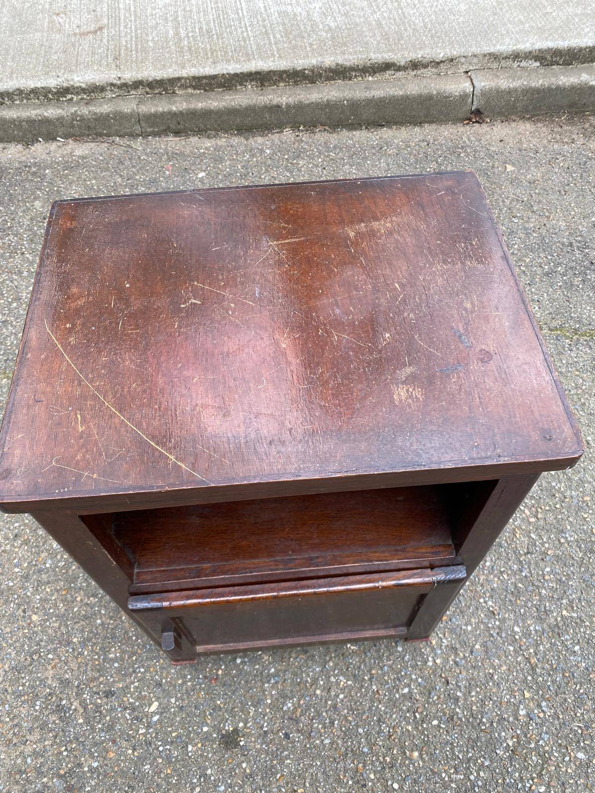 1960s Art Deco wooden bedside table