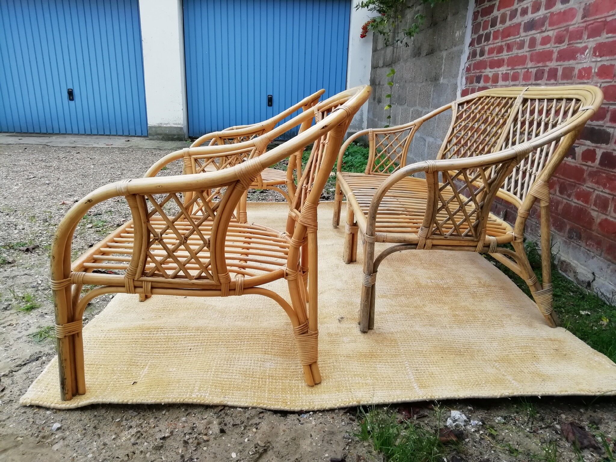 Vintage rattan lounge
