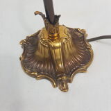 Flower gilded bronze lamp