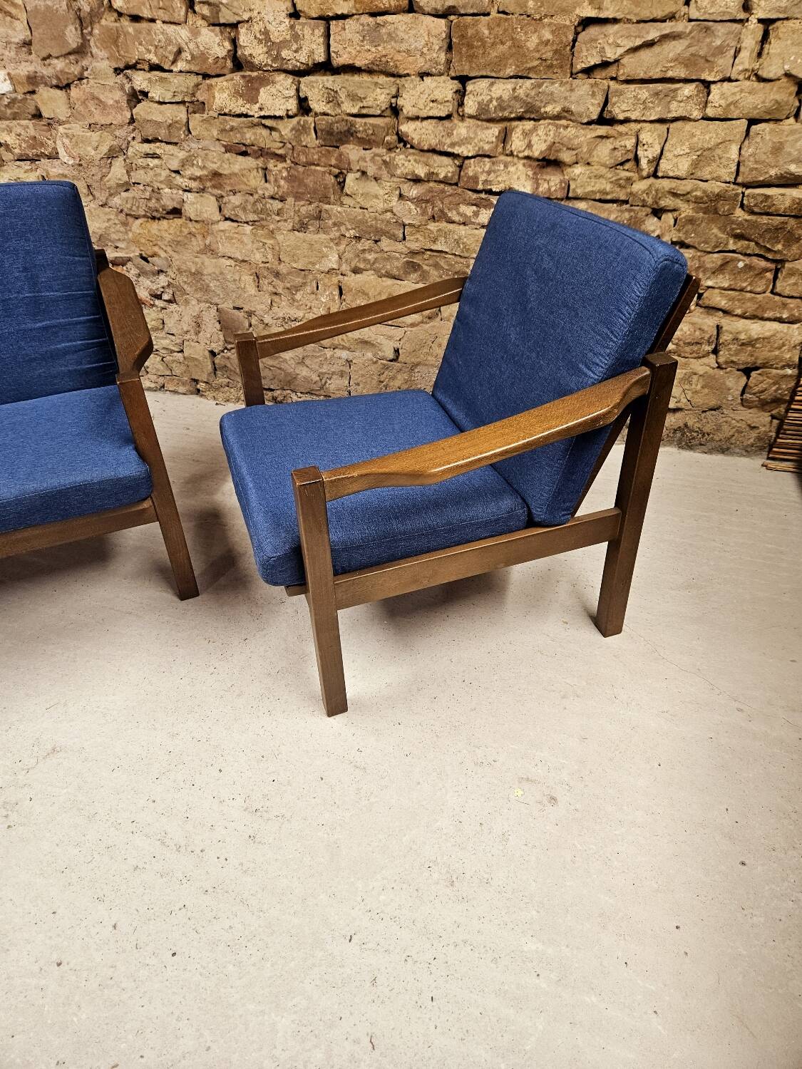 Pair of vintage 1970s armchairs