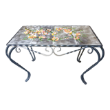 Vintage wrought iron coffee table