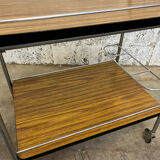Désserte bar à roulettes vintage formica