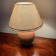 Vintage lamp from the 70s in ceramic and wicker