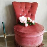 Fauteuil crapaud capitonné