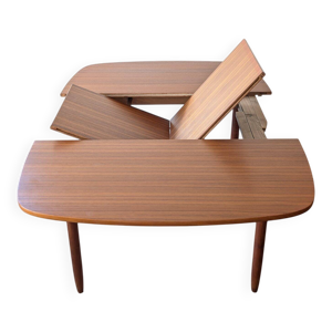 table carrée teck scandinave