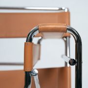 Wassily chair by Marcel Breuer, in brown leather, Italy, 1980s