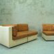 Canapé modulaire en cuir patchwork italien années 1970