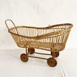 Old rattan doll's pram