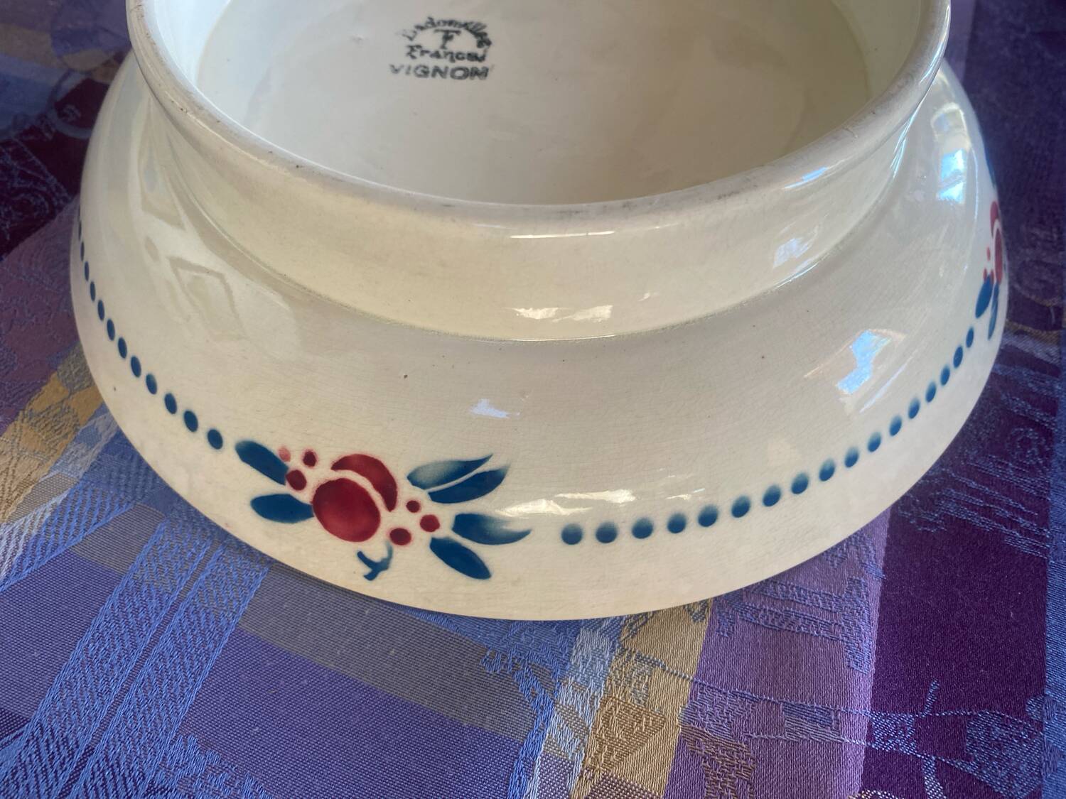 Badonviller ceramic fruit bowl