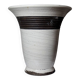 Large modern Raku lamp in beige and brown by Keramos Sèvres - René Hénon