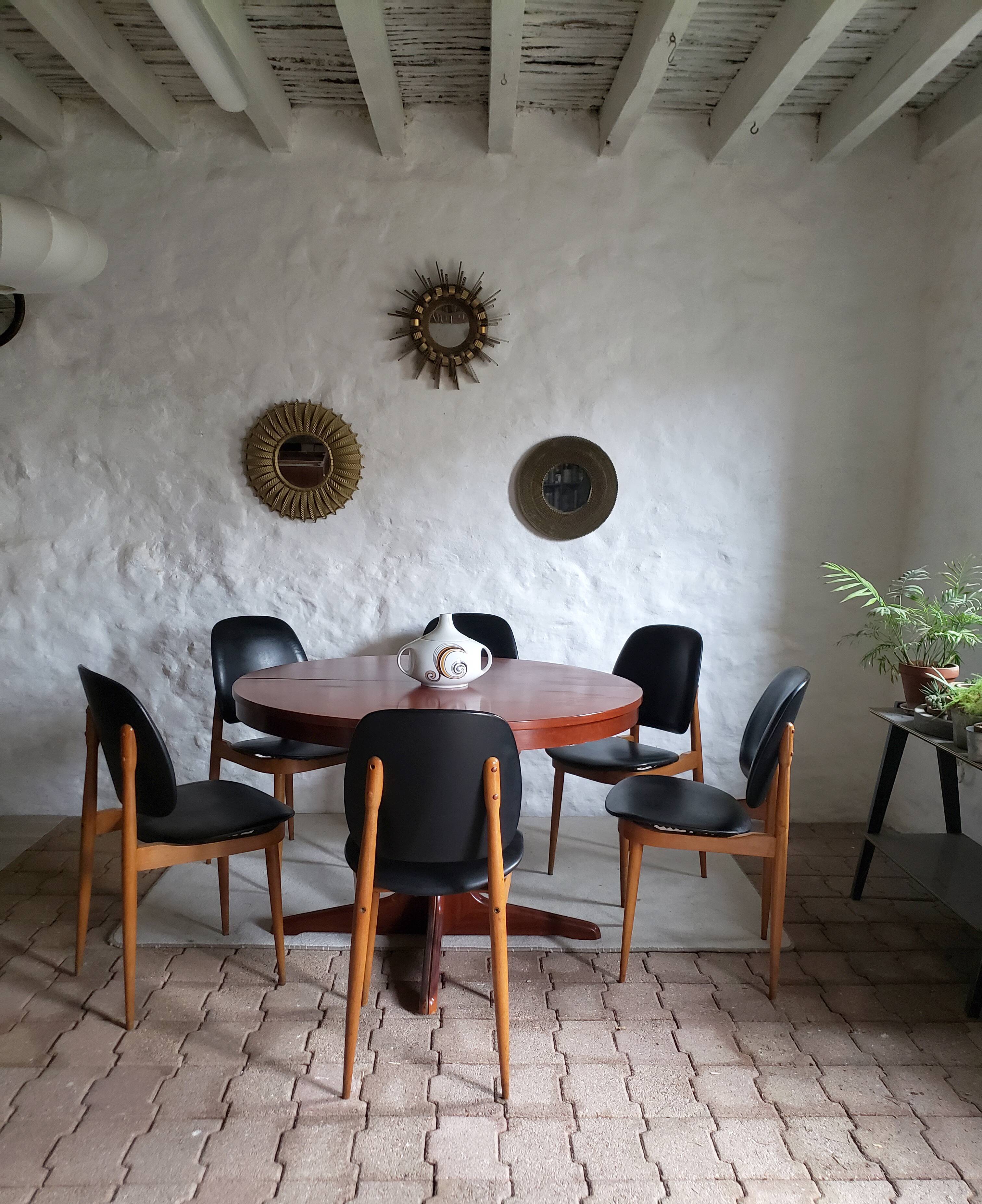 Series of 6 chairs Baumann Pegasus