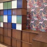 Large modular bookcase designed in the 1950s.