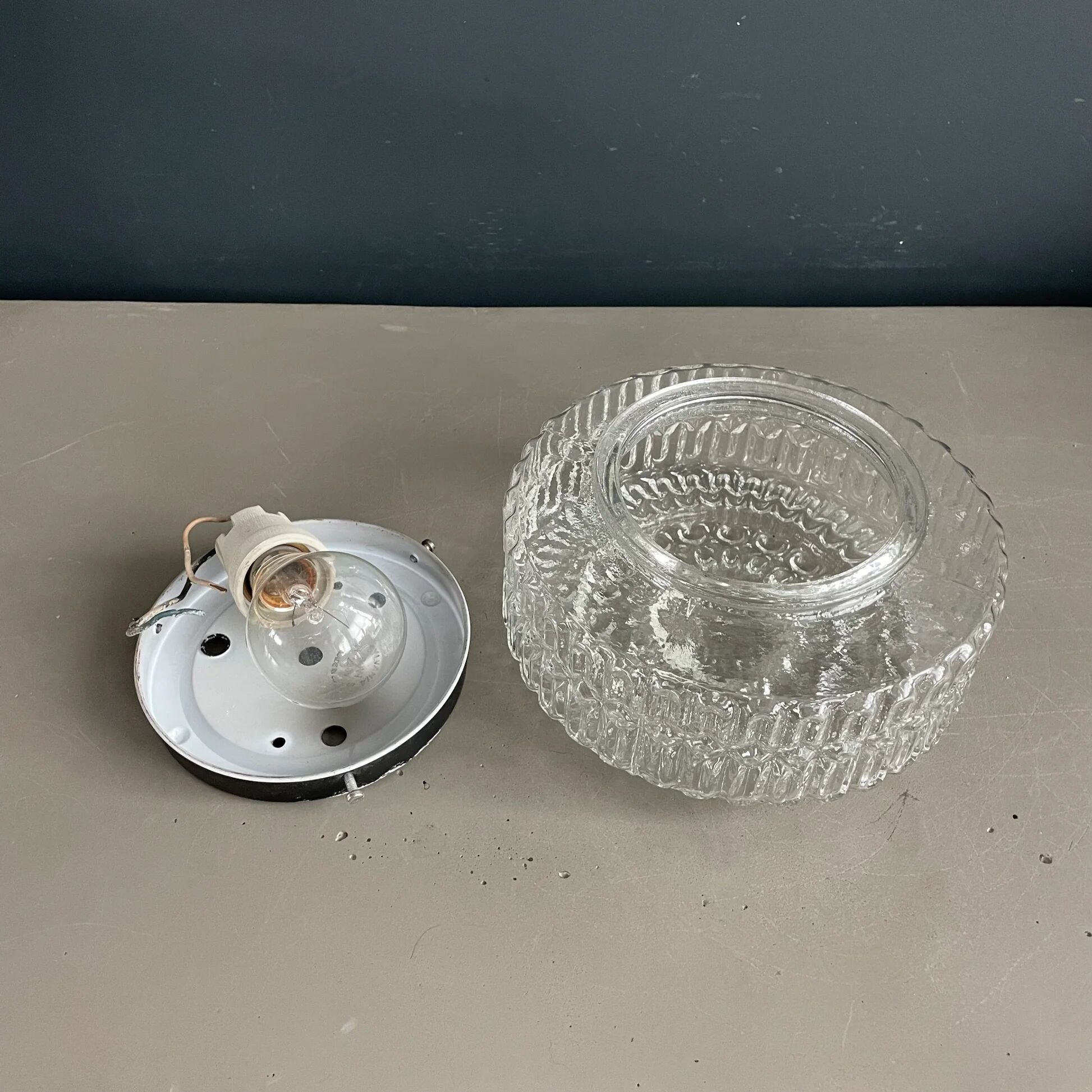 Ceiling light or moulded glass wall light