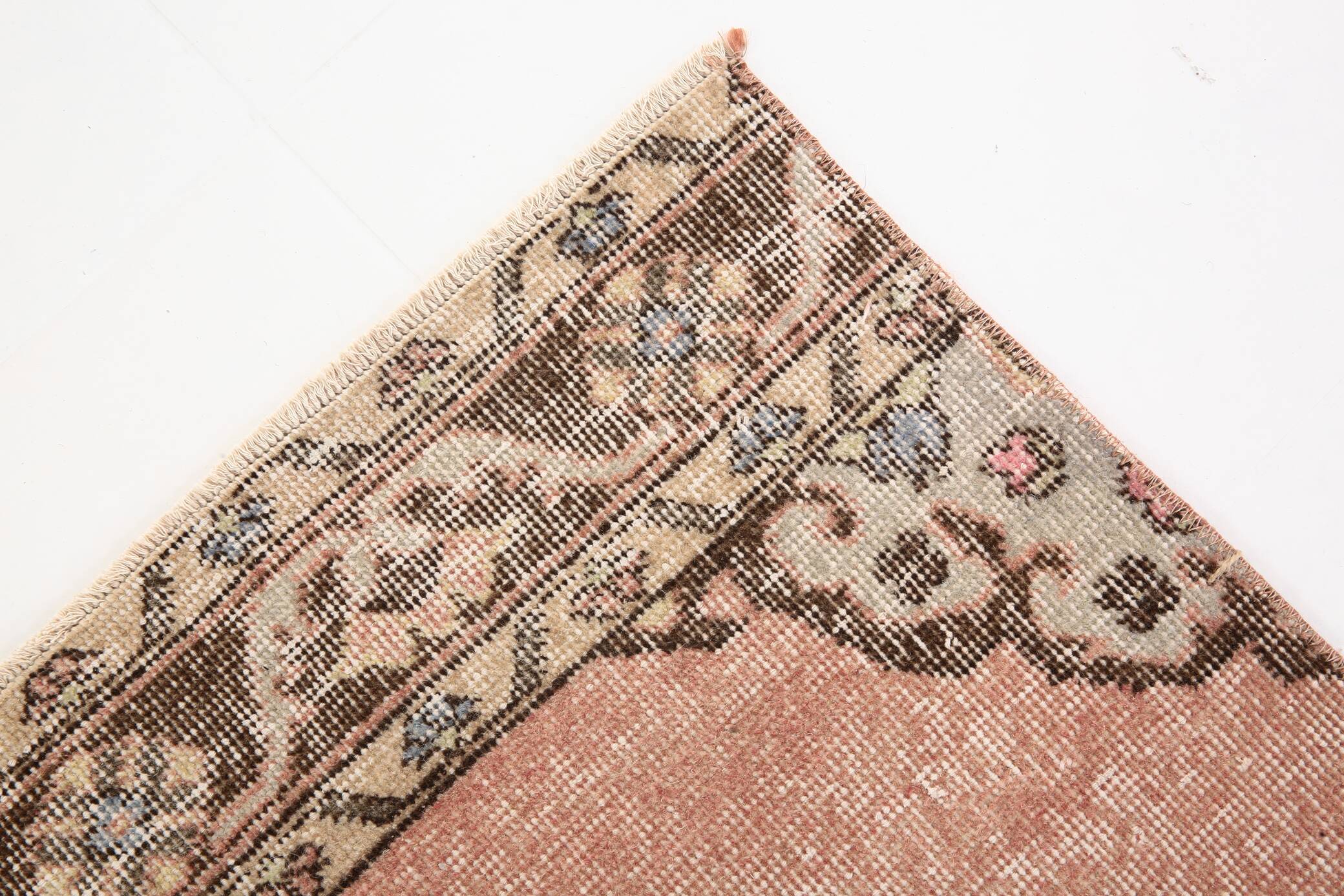 3x12 Pale Red Wool Vintage Persian Runner Rug, 86x379Cm SK 5457