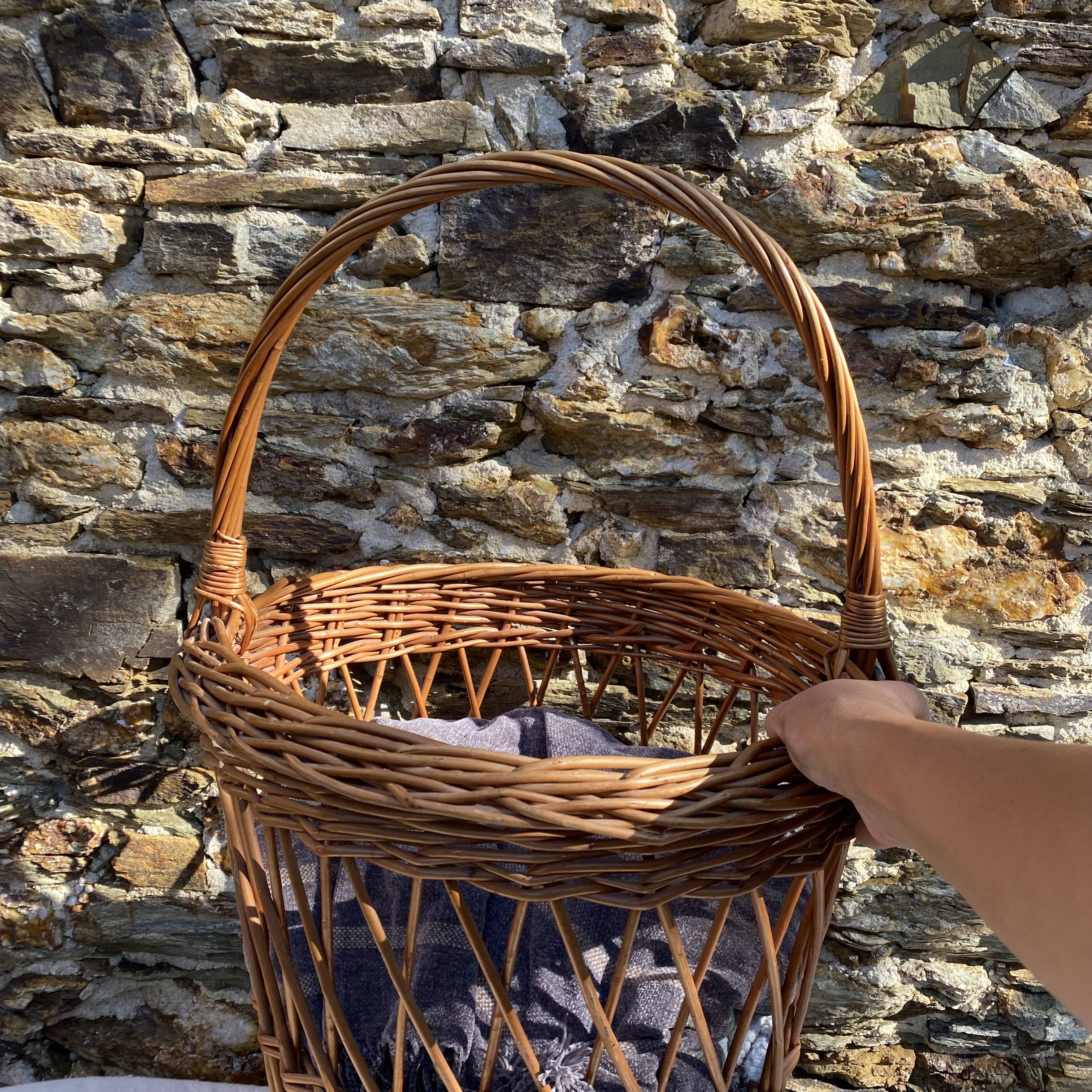 Large woven wicker basket