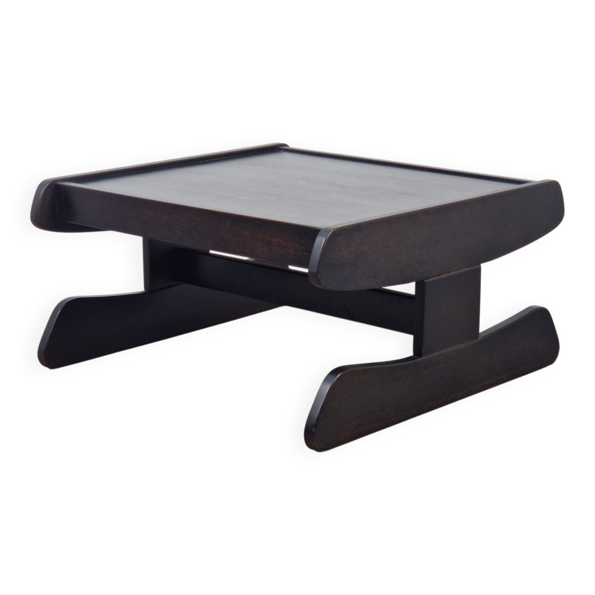 Postmodern Architectural Wooden Coffee Table, Germany, 1970s