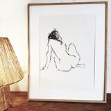 Charcoal painting