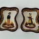 Pair of Henriot Quimper pocket emptiers model 137 – personalized Breton decor