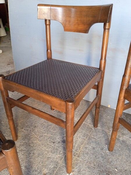 4 Scandinavian wooden chairs 1960