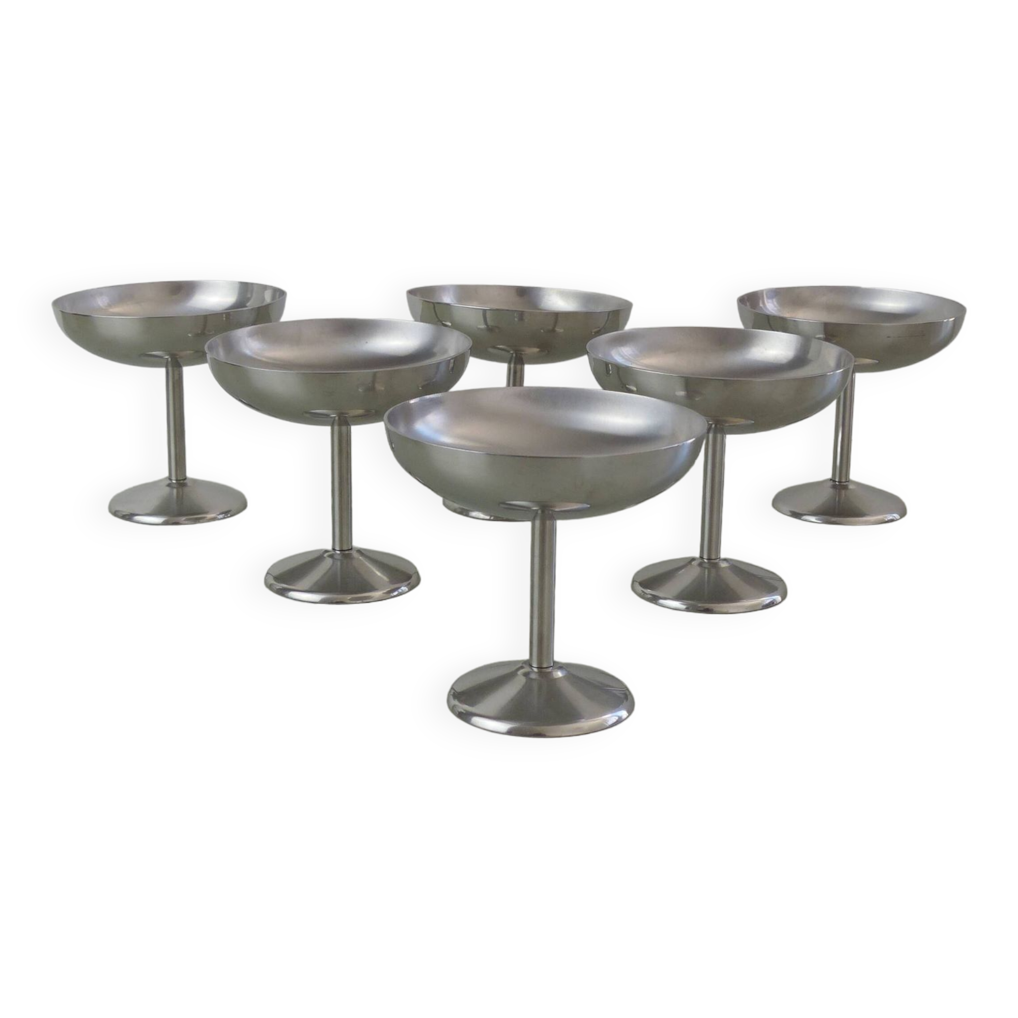 Set of 6 GD stainless steel ice cream cups