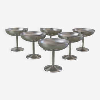 Set of 6 GD stainless steel ice cream cups