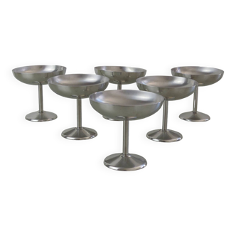 Set of 6 GD stainless steel ice cream cups