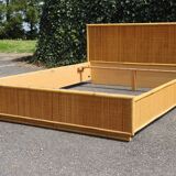 two-seater in rattan signed Dal Vera