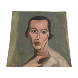 Old oil portrait