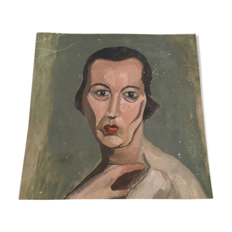 Old oil portrait