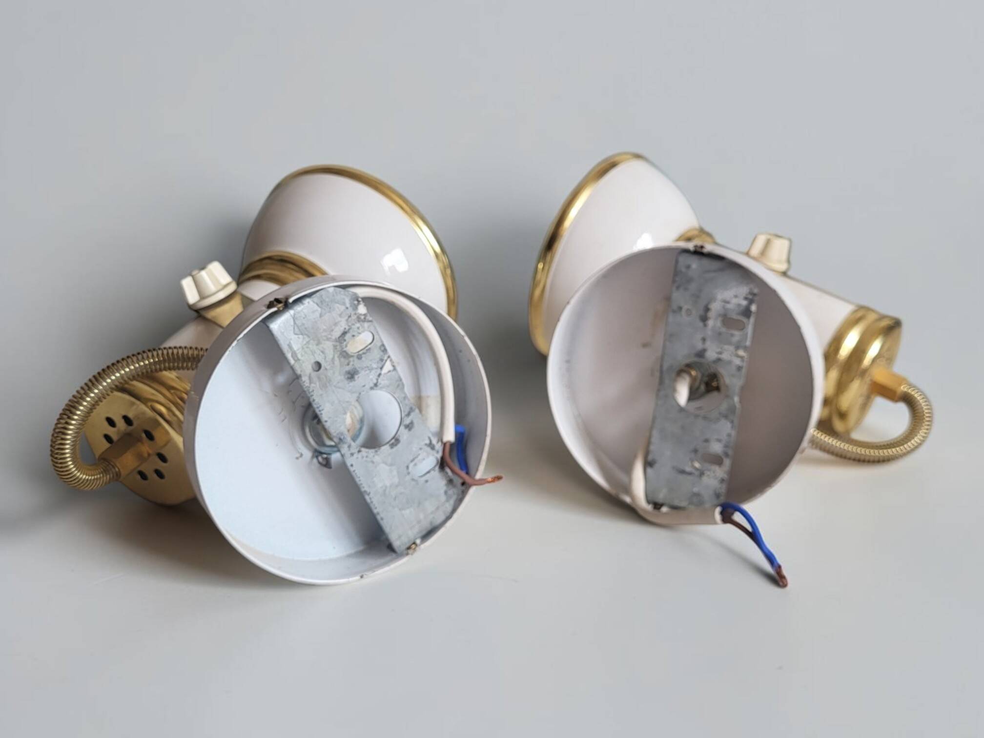 Space Age wall lights pair from the 1970s.