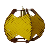 Lampe moutarde tissée à poser