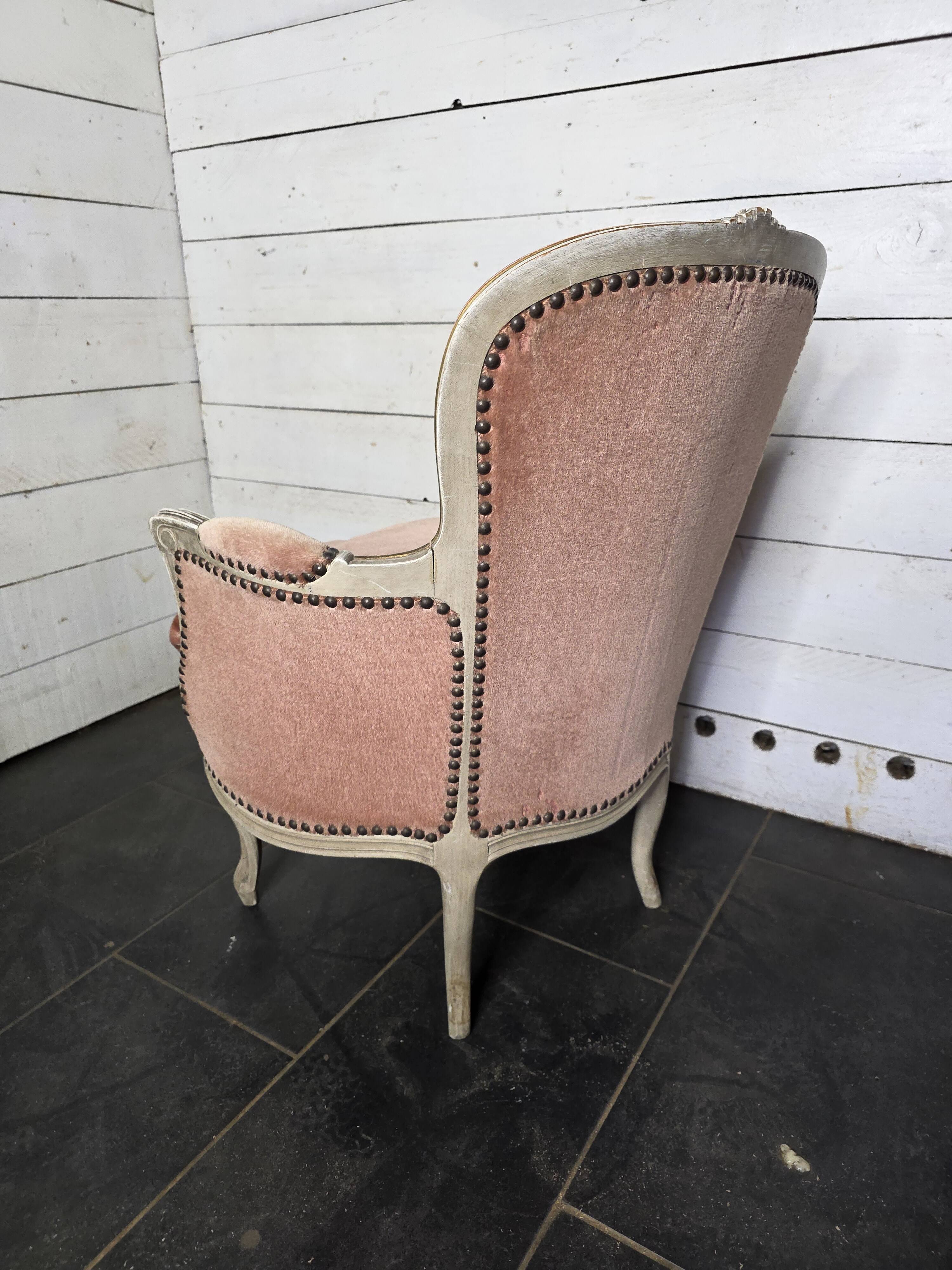 Louis XV style cabriolet armchair