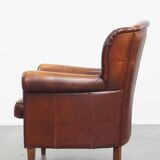 Sheepskin Leather Wingback Chair