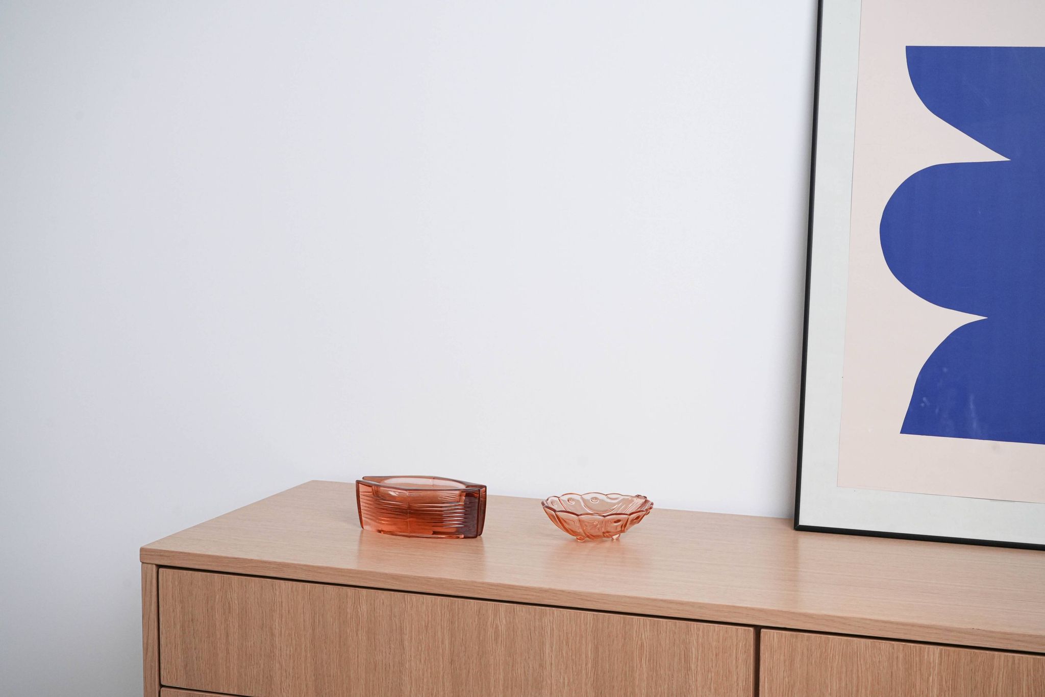 Glass platter, Italian design, 1960s, made in Italy