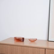 Glass platter, Italian design, 1960s, made in Italy