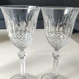 Set of 6 white wine glasses, Bohemian crystal. Regency/Empire style, 17.5 cm
