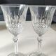 Set of 6 white wine glasses, Bohemian crystal. Regency/Empire style, 17.5 cm