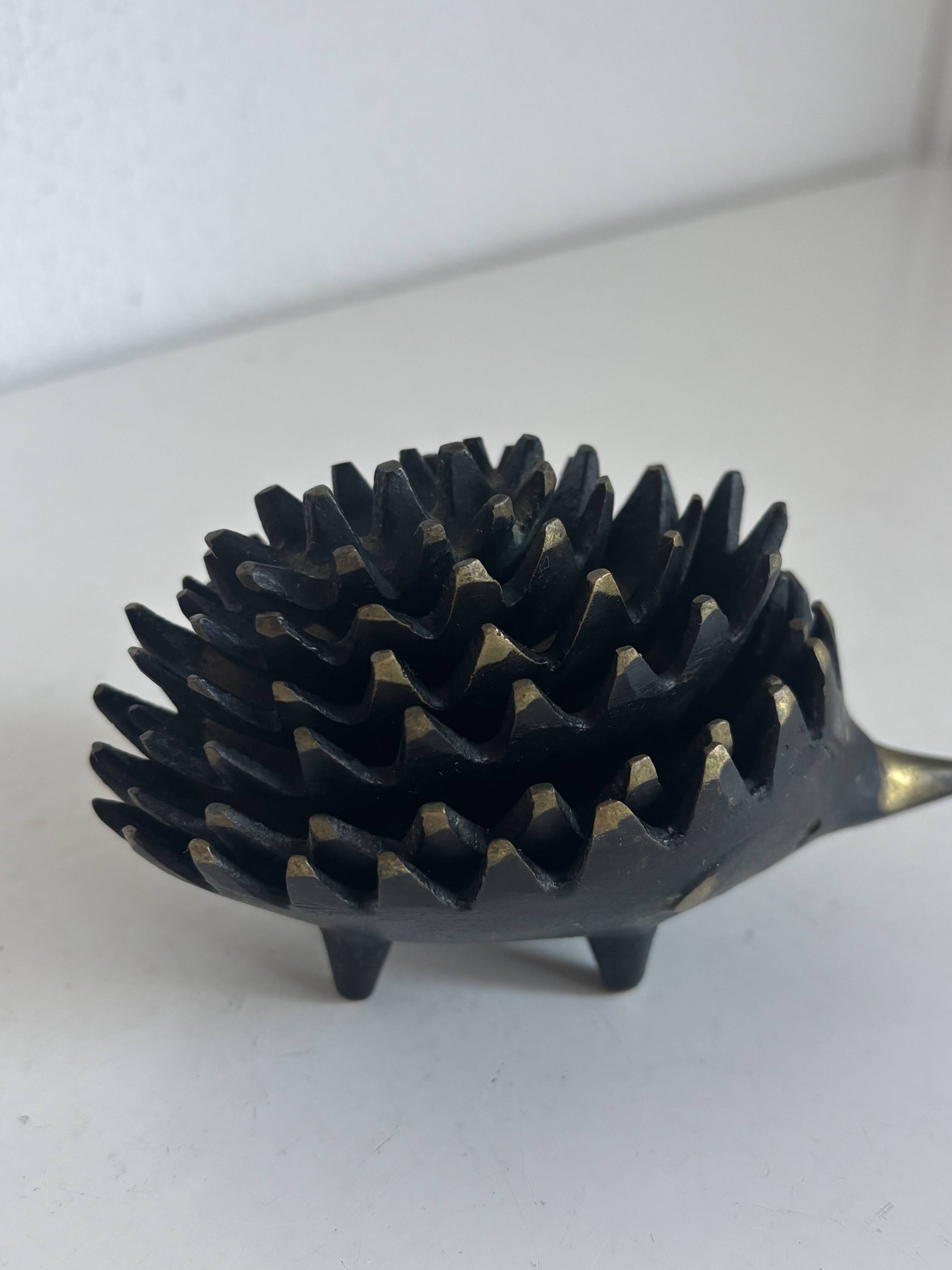 Vintage 1950 hedgehog ashtrays by Walter Bosse for Hertha Baller