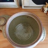 Soupière en grès émaillé fabrication artisanale vintage