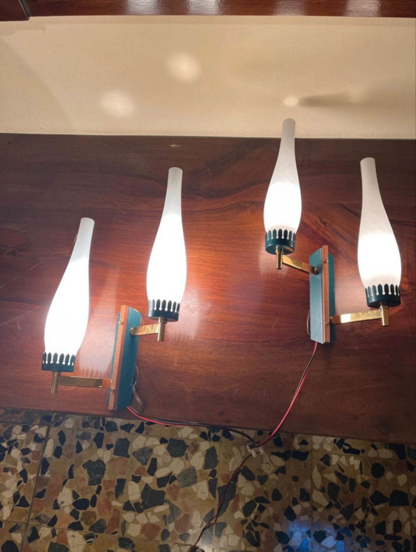 Pair of Stilnovo wall sconces